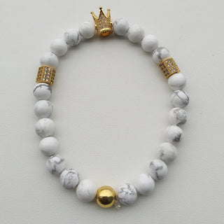 Gold Filled Hematite Howlite Bracelet