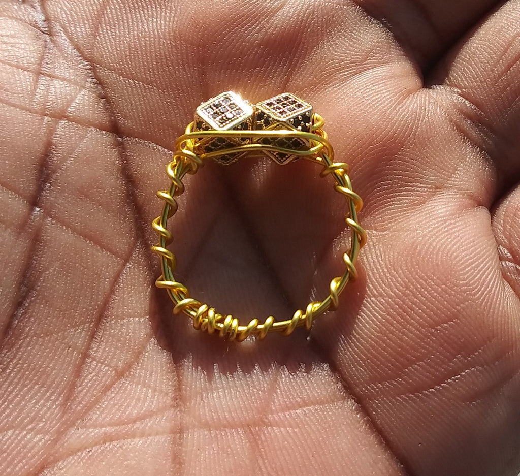 gold dice ring