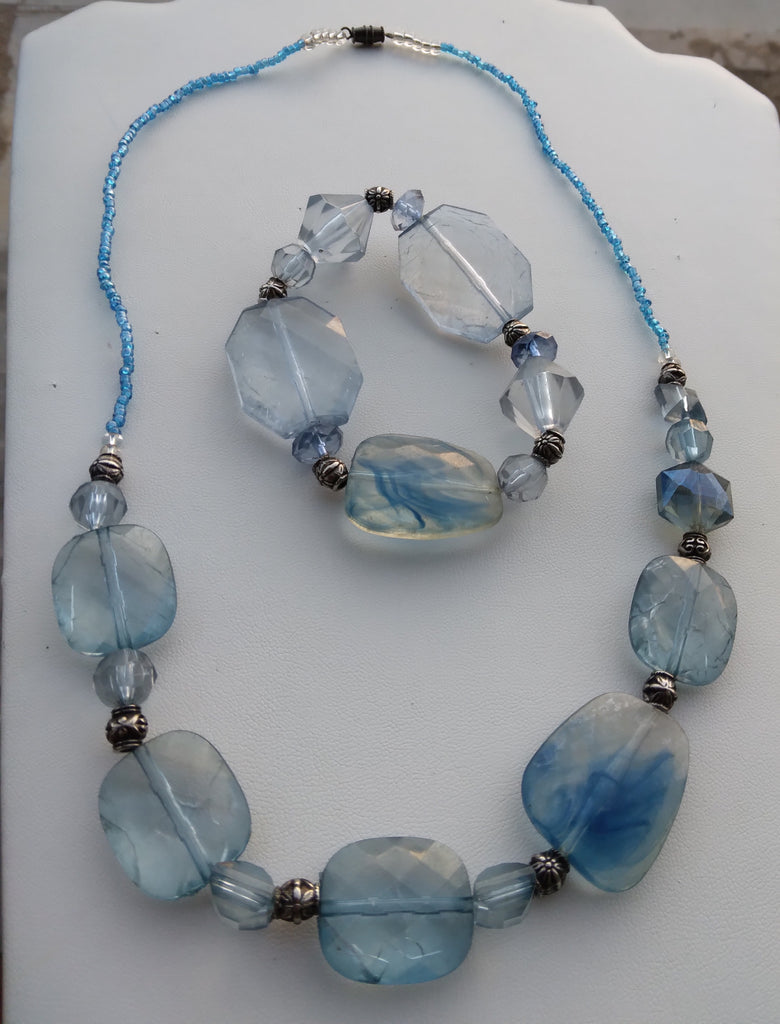 High in the Sky,Sky Blue Necklace Set