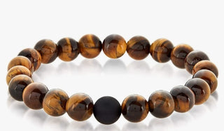 Single Brown Tiger's Eye Beaded Bracelet