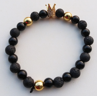Lava stone/black onyx Bracelet