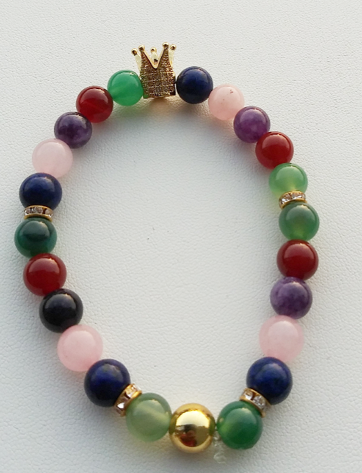 Queen Crown Single Chakra Bracelet