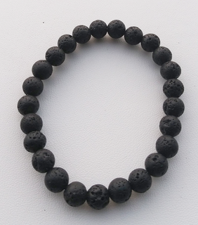 Essential oils Single black Lavastone Bracelet
