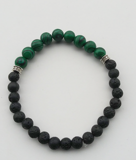 Malachite Chakra Beaded Bracelet