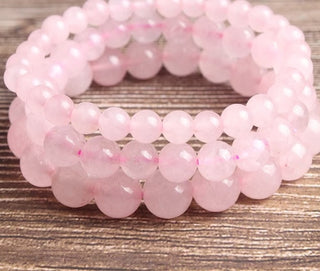 Triple Strand Rose Quartz Bracelets